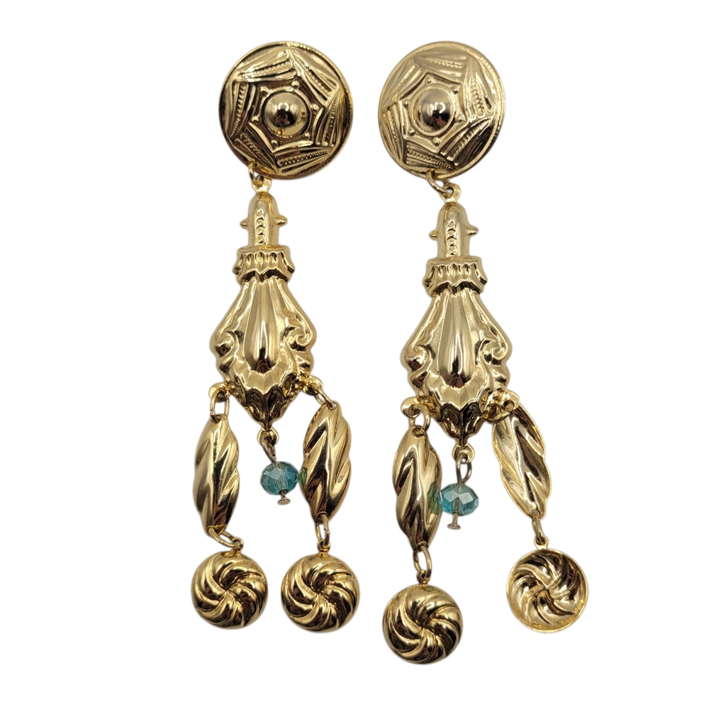 Vintage Gold Dangle Earrings